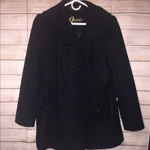 Guess Black Pea Coat